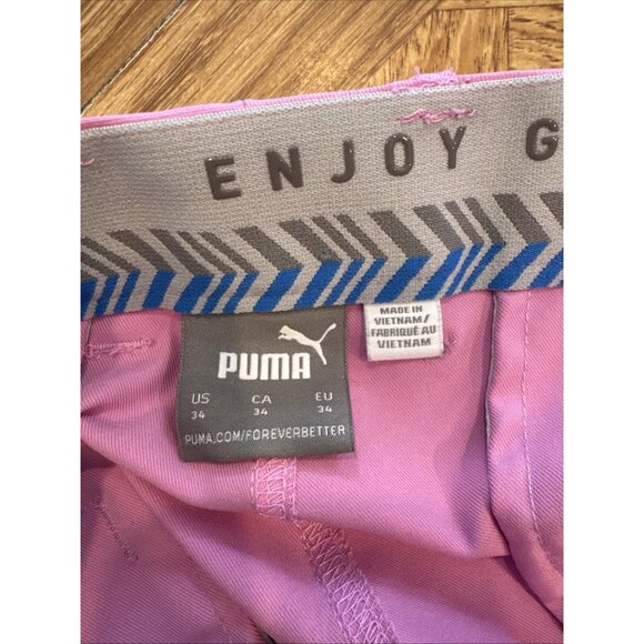 Puma Golf Shorts Lot of 3 Mens 34 Performance Stretch Golf Pink Gray Teal - Picture 5 of 9